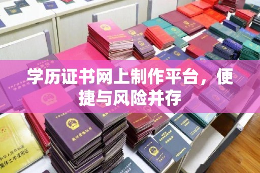 海曙学历证书网上制作平台，便捷与风险并存