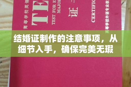 海曙结婚证制作的注意事项，从细节入手，确保完美无瑕