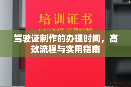 海曙驾驶证制作的办理时间，高效流程与实用指南