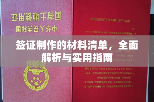 海曙签证制作的材料清单，全面解析与实用指南