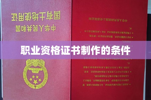 海曙职业资格证书制作的条件