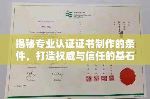 海曙揭秘专业认证证书制作的条件，打造权威与信任的基石