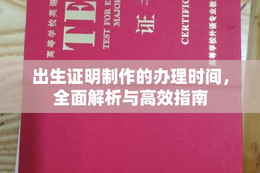 海曙出生证明制作的办理时间，全面解析与高效指南